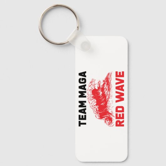 Team Maga Red Wave Schlüsselanhänger (Vorderseite)
