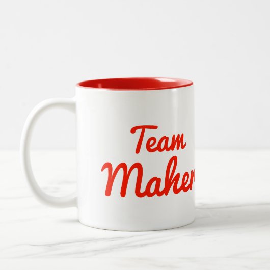 Team Maher Zweifarbige Tasse (Links)