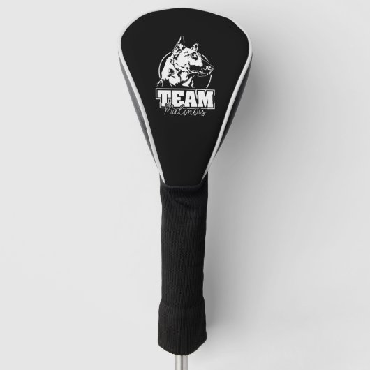 Team Malinois Belgischer Schäferhund Dogsport Golf Headcover (Vorderseite)