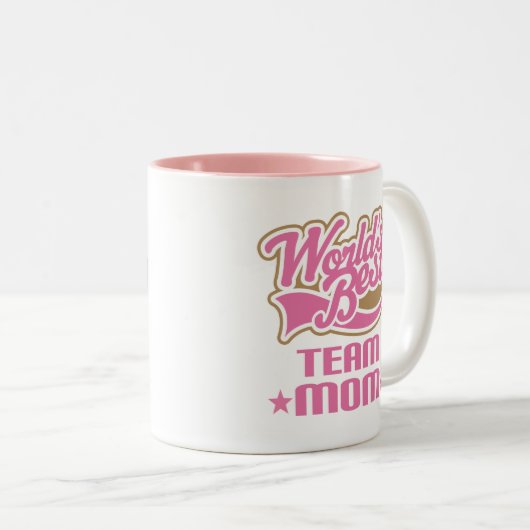Team-Mama-Geschenk Zweifarbige Tasse (VorderseiteRechts)
