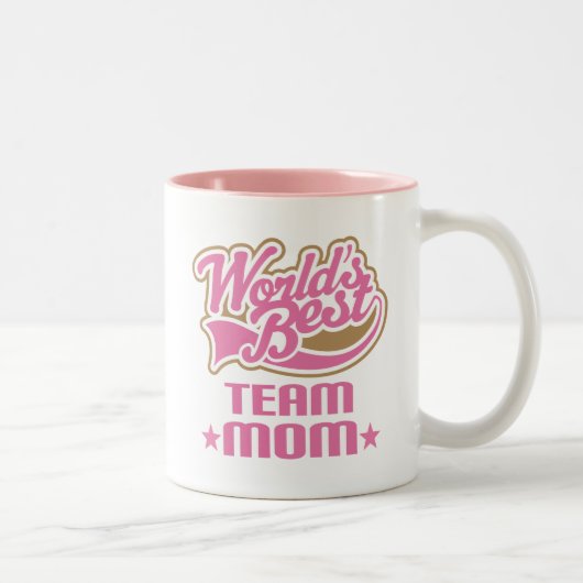 Team-Mama-Geschenk Zweifarbige Tasse (Rechts)