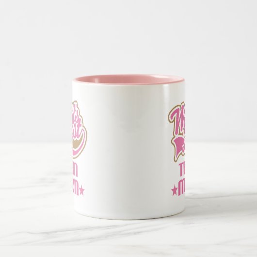 Team-Mama-Geschenk Zweifarbige Tasse (Mittel)