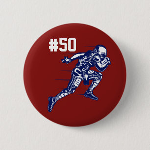 Team-Mama-Vater-Fußball-Spieler-Schulgeist Button