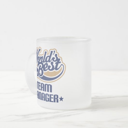 Team-Manager-Geschenk Mattglastasse (Vorderseite Links)