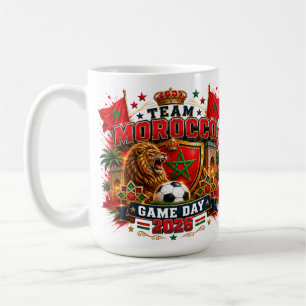 Team Marokko Spieltag 2026 Fußball Fan Design Kaffeetasse