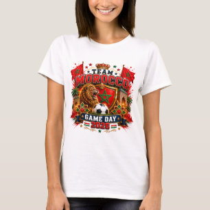 Team Marokko Spieltag 2026 Fußball Fan Design T-Shirt