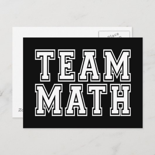 Team Math Postkarte (Vorne/Hinten)