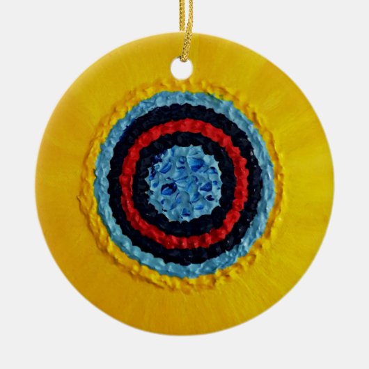 Team-Matthew-Sonnenblume für Autismus Keramikornament (Vorne)