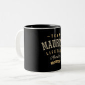 Team Mauricio Lifetime Personalisierter Name des M Zweifarbige Tasse (Vorderseite Links)