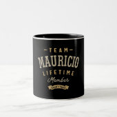 Team Mauricio Lifetime Personalisierter Name des M Zweifarbige Tasse (Mittel)