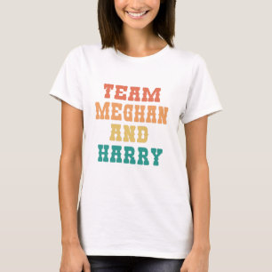 Team Meghan und Harry Funny Niedlich Retro Vintag T-Shirt
