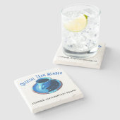 Team Member | Coffee Consumption Squad Custom Steinuntersetzer (Seitenansicht)