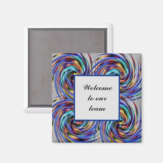 Team Member Welcome Colorful Business Magnet (Vorderseite/Rückseite)