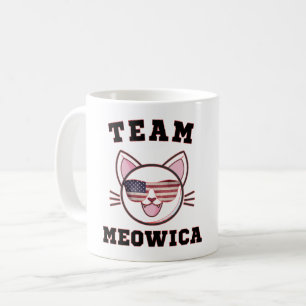 TEAM MEOWICA - LUSTIGER KATZENLIEBHABER AMERIKANIS KAFFEETASSE