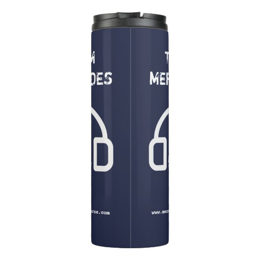 Team-Mercedes-Thermaltrommel Thermosbecher (Rückseite)