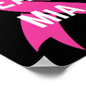 Team Mia Personalisiert Breast Cancer Support Shir Poster (Ecke)