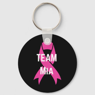 Team Mia Personalisiert Breast Cancer Support Shir Schlüsselanhänger