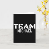 Team Michael Einzigartige Personalisierte Passende Karte (Gelbe Blume)