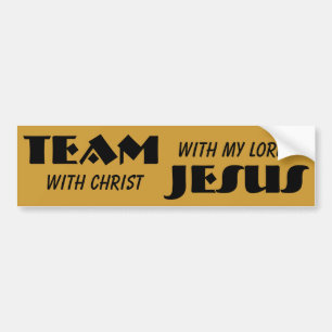 Team mit Christus Jesus mein Lord Autoaufkleber