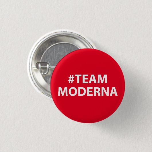 Team Moderna Covid Abzeichen Button Button Vaccine (Vorne & Hinten)
