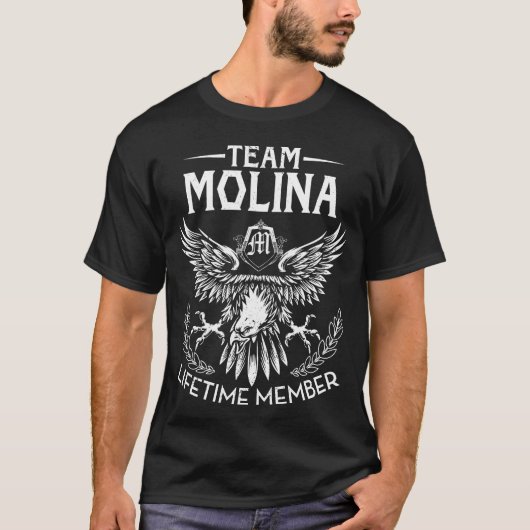 Team MOLINA Lifetime Member Nachname T-Shirt (Vorderseite)