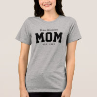 Team Mom niedliche personalisierte Schwarz