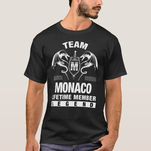 Team Monaco Lifetime Mitglied T-Shirt (Vorderseite)