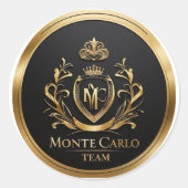Team Monte Carlo Runder Aufkleber (Vorderseite)