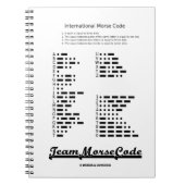Team Morse Code (Kommunikationspunkte & Bindestric Notizblock (Vorderseite)