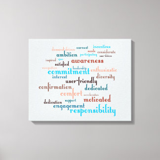 Team Motivation Word Cloud benutzerdefinierbarer H Leinwanddruck