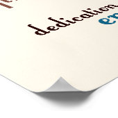 Team Motivation Word Cloud benutzerdefinierbarer H Poster (Ecke)