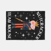Team Mouse Nutcracker Christmas Dance Fun Soldier  Fleecedecke (Vorderseite (Horizontal))