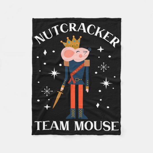 Team Mouse Nutcracker Christmas Dance Fun Soldier  Fleecedecke (Vorderseite)