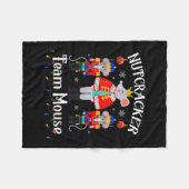 Team Mouse Nutcracker Christmas Dance Funny Soldie Fleecedecke (Vorderseite (Horizontal))