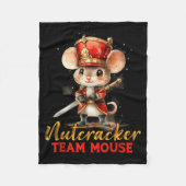 Team Mouse Nutcracker Christmas Dance Pajamas Kids Fleecedecke (Vorderseite)