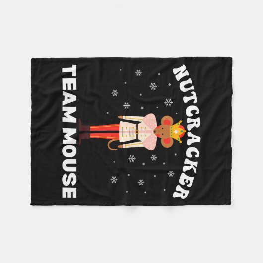 Team Mouse Nutcracker Christmas Dance Pajamas Kids Fleecedecke (Vorderseite (Horizontal))