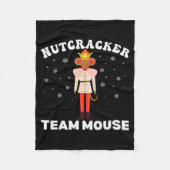 Team Mouse Nutcracker Christmas Dance Pajamas Kids Fleecedecke (Vorderseite)