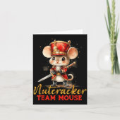 Team Mouse Nutcracker Christmas Dance Pajamas Kids Karte (Vorderseite)