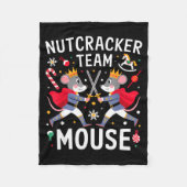 Team Mouse Nutcracker Shirt Christmas Dance Funny Fleecedecke (Vorderseite)