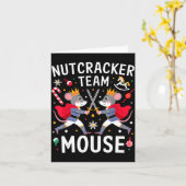 Team Mouse Nutcracker Shirt Christmas Dance Funny Karte (Gelbe Blume)