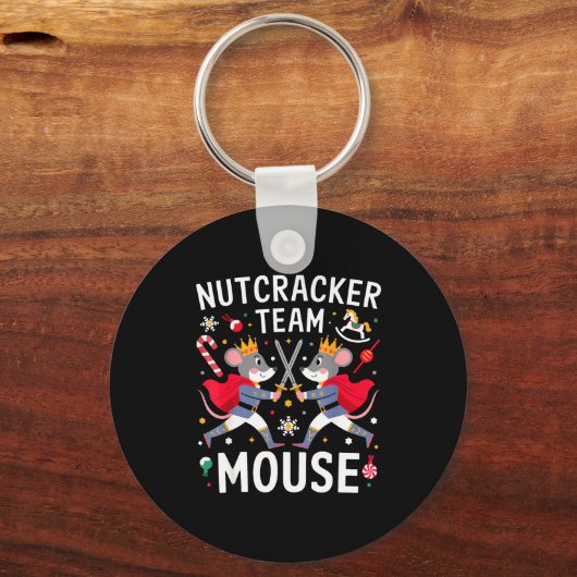 Team Mouse Nutcracker Shirt Christmas Dance Funny Schlüsselanhänger (Vorderseite)