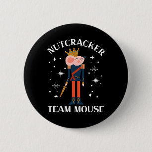 Team Mouse Nutcracker Weihnachts-Tanz Spaß Soldier Button