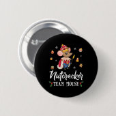 Team Mouse Nutcracker Weihnachts-Tanz Spaß Soldier Button (Vorne & Hinten)
