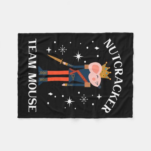 Team Mouse Nutcracker Weihnachts-Tanz Spaß Soldier Fleecedecke (Vorderseite (Horizontal))