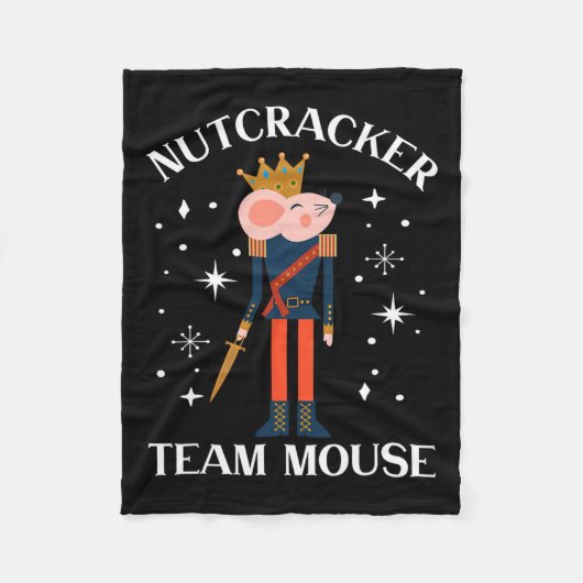 Team Mouse Nutcracker Weihnachts-Tanz Spaß Soldier Fleecedecke (Vorderseite)