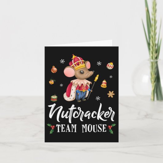 Team Mouse Nutcracker Weihnachts-Tanz Spaß Soldier Karte (Vorderseite)