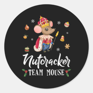 Team Mouse Nutcracker Weihnachts-Tanz Spaß Soldier Runder Aufkleber