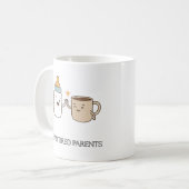 Team müde Eltern Funny Baby & Coffee Tasse (Vorderseite Links)