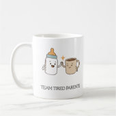 Team müde Eltern Funny Baby & Coffee Tasse (Links)