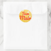 Team Muir Runder Aufkleber (Tasche)